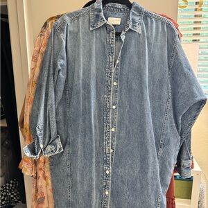 Universal Thread Blue Denim Shirt Dress